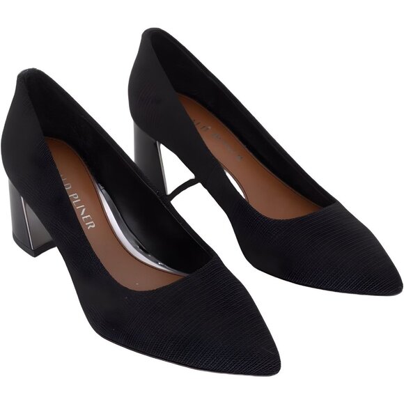 Donald Pliner Womens Suzette - Soft Nappa Leather Pump, Black, Size 6 US - Picture 1 of 5